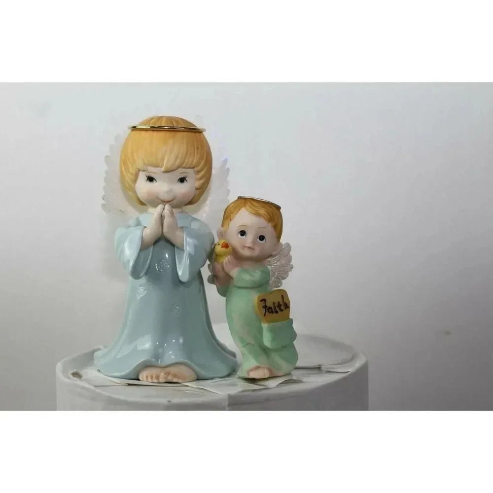Light up Praying angel and baby faith angel